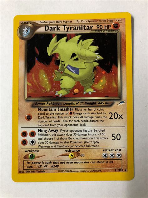 tyranitar pokemon card|dark tyranitar pokemon card value.